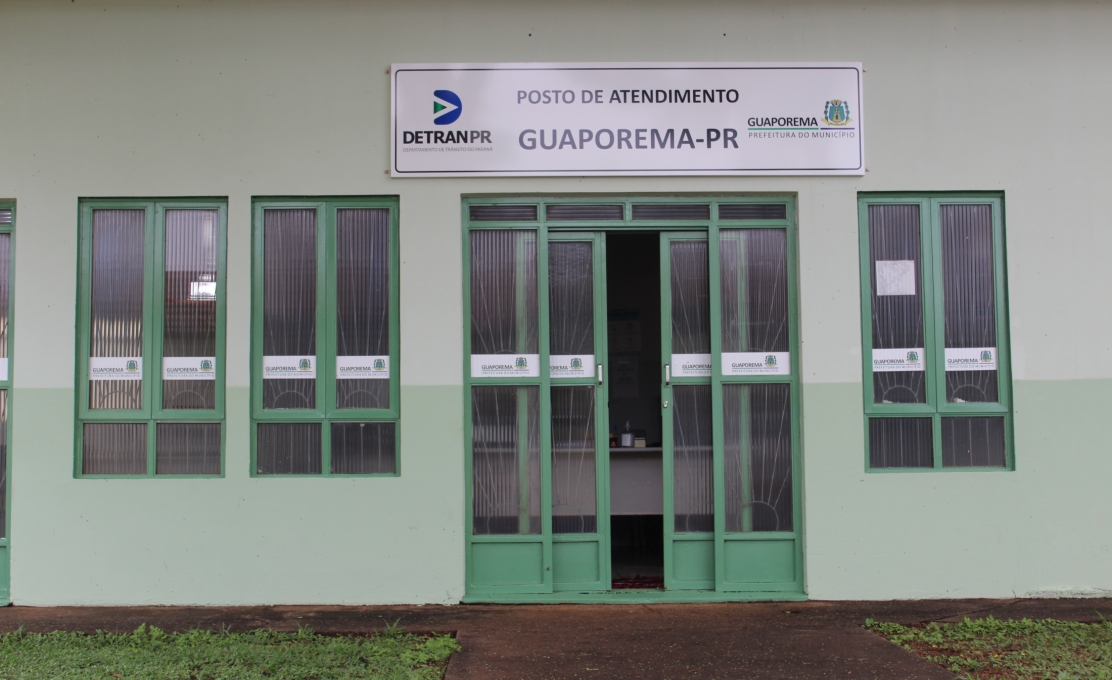 Posto de atendimento do Detran em Guaporema, já realiza atendimentos.