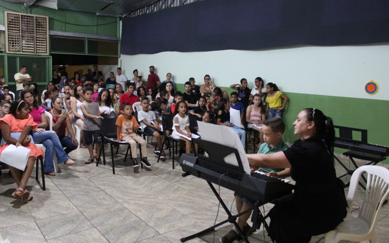 Audição de Teclado com os alunos do Projeto de Iniciação a Música